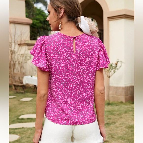 Pink ditzy top - Picture 2 of 6